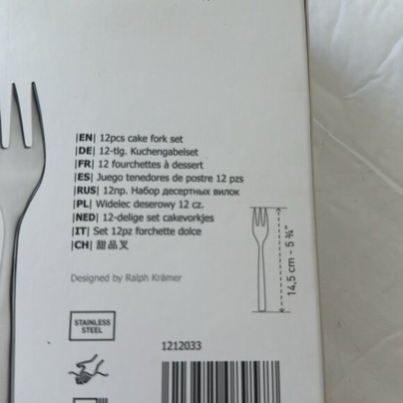 BergHoff 12 cake fork set Silver Color 5 3/4in - Picture 6 of 6